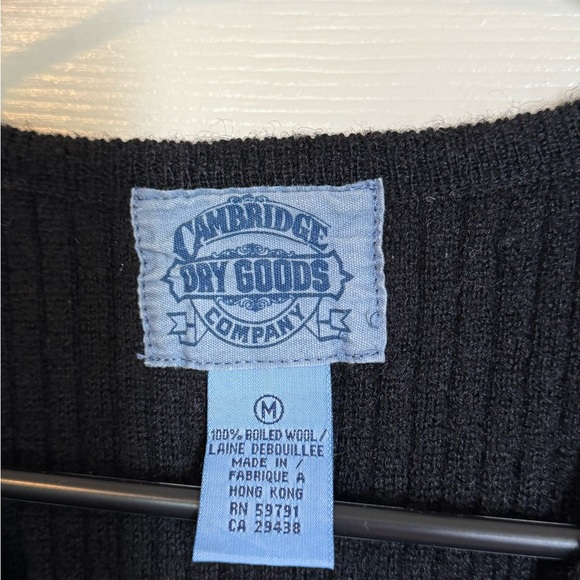 Vintage Cambridge Dry Goods Black Wool Vest - Picture 3 of 6